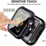 Folie de protectie smartwatch Lito Watch Armor 360 Case + Screen Protector compatibil cu Apple Watch 1 / 2 / 3 (42mm), Albastru