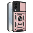 Husa de protectie Techsuit CamShield Series compatibil cu Samsung Galaxy S25 Edge, Roz Auriu