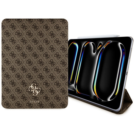 Husa de protectie tableta Guess Magnetic 4G Big Logo (GUFC11PM24PS4SGW) compatibil cu iPad Pro 11 (2024) / iPad Pro 11 (2025), Maro