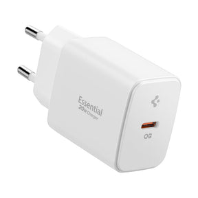 Incarcator Spigen Essential EE201EU (ACH08701), Type-C, GaN, Fast Charging, PD20W, Quantum Boost, Alb
