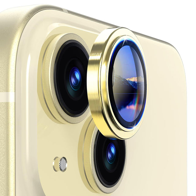 Folie de protectie Lito S+ Camera Glass compatibil cu iPhone 14 / iPhone 14 Plus, Galben