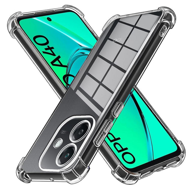 Husa de protectie Techsuit Shockproof Clear Silicone compatibil cu Oppo A40 4G, Transparent