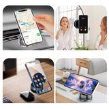 Suport Techsuit Premium with Wireless Charging (HOLD253), MagSafe N52 Magnets, Powerful Suction Cup, Dashboard, Negru