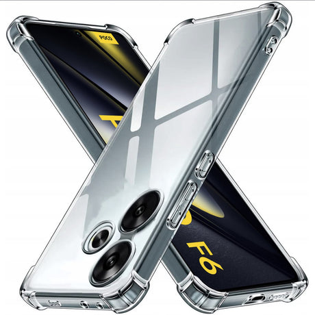 Husa de protectie Techsuit Shockproof Clear Silicone compatibil cu Xiaomi Poco F6, Transparent