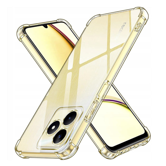 Husa de protectie Techsuit Shockproof Clear Silicone compatibil cu Realme C51 / Note 50, Transparent