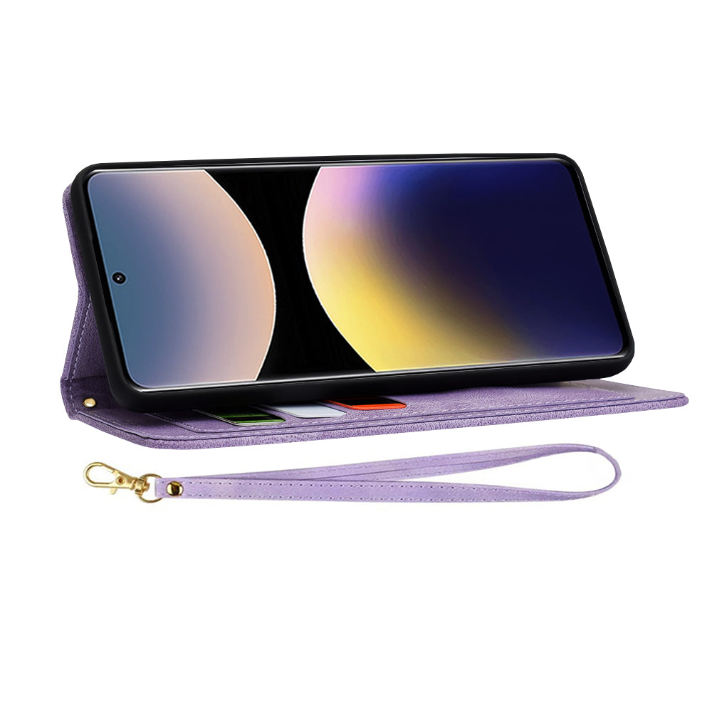 Husa de protectie Techsuit FlipCraft compatibil cu Xiaomi Redmi Note 14 Pro 4G, Mysterious Purple