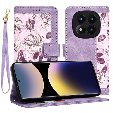 Husa de protectie Techsuit FlipCraft compatibil cu Xiaomi Redmi Note 14 Pro 4G, Mysterious Purple