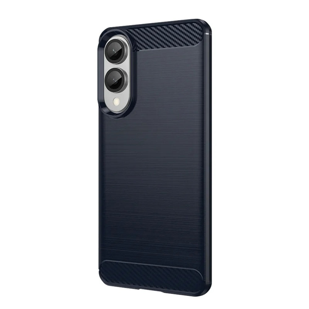 Husa de protectie Techsuit Carbon Silicone compatibil cu Samsung Galaxy S25 Edge, Albastru