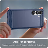 Husa de protectie Techsuit Carbon Silicone compatibil cu Samsung Galaxy S25 Edge, Albastru