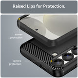 Husa de protectie Techsuit Carbon Silicone compatibil cu Samsung Galaxy S25 Edge, Negru