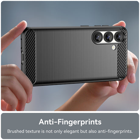 Husa de protectie Techsuit Carbon Silicone compatibil cu Samsung Galaxy S25 Edge, Negru