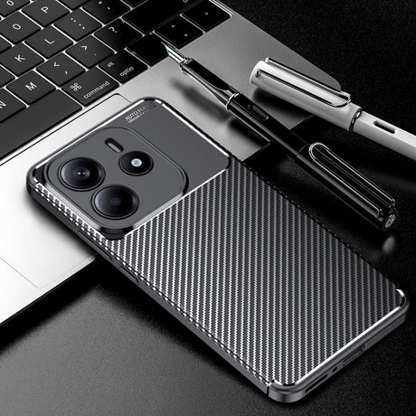 Husa de protectie Techsuit CarbonFiber compatibil cu Xiaomi Redmi Note 14 5G, Negru