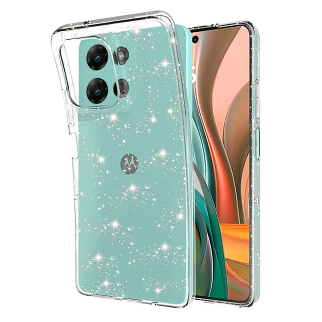 Husa de protectie Techsuit SparkleSkin Series compatibil cu Motorola Moto G75, Transparent