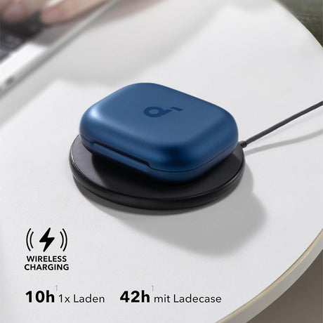 Casti Anker SoundCore AeroFit 2 (A3874G31), for Sport, with Microphone, Bluetooth, Waterproof, Hi-Res, Albastru