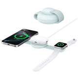 Incarcator Anker Wireless MagGo 3-in-1 (B25M8H61), for iPhone 15/16, AirPods, Apple Watch, MagSafe Qi2, Foldable, 15W, Verde