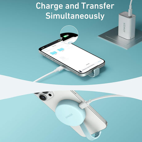 Adaptor Anker Cititor Carduri MagGo (A83D1G21), USB-C, 312 MB/s, Alb