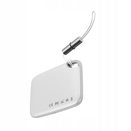 Gadget Baseus Object Finder T2 (ZLFDQT2-02), Anti-lost Device with Lanyard, Alerts, 75mAh, 90dB, Android / iOS, 37x25x6mm, Alb