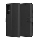 Husa de protectie Techsuit Leather Folio compatibil cu Samsung Galaxy S25 Edge, Negru