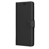 Husa de protectie Techsuit Leather Folio compatibil cu Samsung Galaxy S25 Edge, Negru