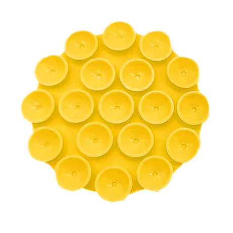 Suport Techsuit Phone (SY-CUP), Suction Pad for Selfies, Silicone, Adhesive Mount, Round Shape, Galben