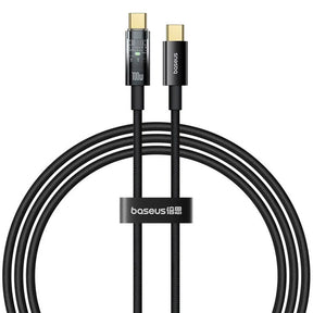 Cablu Baseus Explorer (P10319703111-00), Type-C, Fast Charge, 100W, with Auto Shutdown, Naylon, 1m, Cluster Black