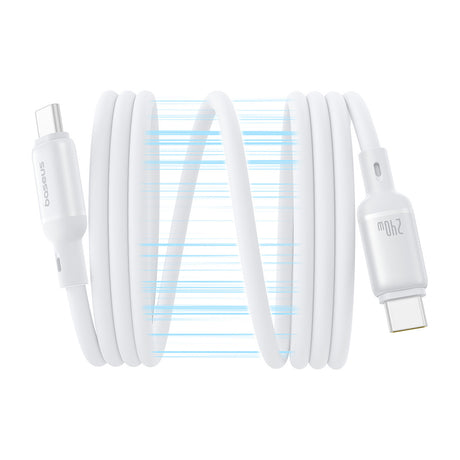 Cablu Baseus PicoGo (P10376800211-00), Magnetic, Type-C to Type-C, 240W, Fast Charging, 480Mbps, Silicone, 1m, Alb