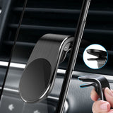 Suport Techsuit AirGrip (S7), Waterfall-Shaped, Magnetic Secure Grip for Air Vent, Clamp Grip, Negru / Silver