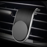 Suport Techsuit AirGrip (S7), Waterfall-Shaped, Magnetic Secure Grip for Air Vent, Clamp Grip, Negru / Silver
