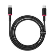 Cablu Baseus Dura Series (P10377803U01-01), for MacBook, Type-C, Fast Charge, PD 100W, 480Mbps, 1m, Rosu / Black