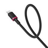 Cablu Baseus Dura Series (P10377803U01-01), for MacBook, Type-C, Fast Charge, PD 100W, 480Mbps, 1m, Rosu / Black
