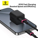 Cablu Baseus Dura Series (P10377802U01-03), USB to Type-C, Fast Charging, 60W, 480Mbps, Naylon, 2m, Rosu / Black