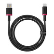 Cablu Baseus Dura Series (P10377802U01-03), USB to Type-C, Fast Charging, 60W, 480Mbps, Naylon, 2m, Rosu / Black
