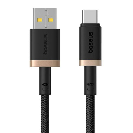 Cablu Baseus Dura Series (P10377802U01-02), USB to Type-C, Fast Charging, 60W, 480Mbps, Naylon, 2m, Auriu / Black