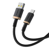 Cablu Baseus Dura Series (P10377802U01-02), USB to Type-C, Fast Charging, 60W, 480Mbps, Naylon, 2m, Auriu / Black