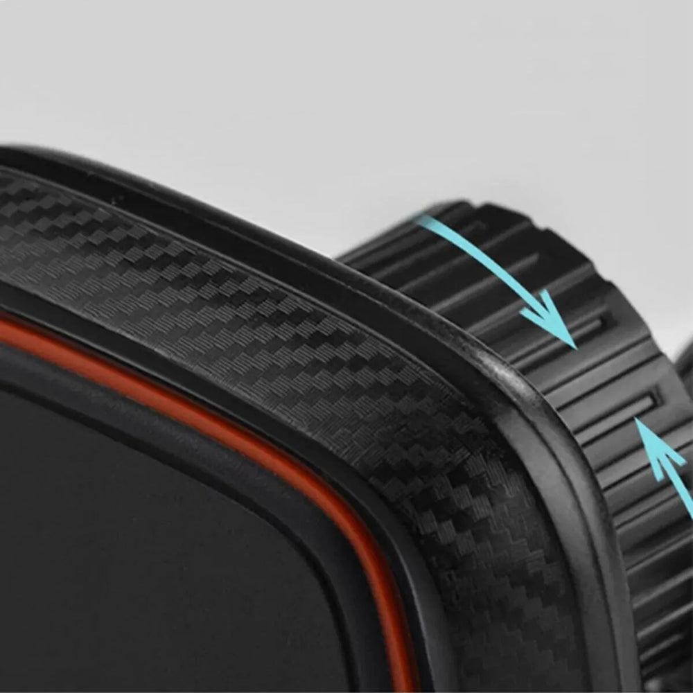 Suport Techsuit MagGrip (S4), Secure Magnetic Grip for Air Vent, 360° Rotation, with Metal Plates, Negru /Red