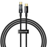 Cablu Baseus Explorer (P10319704111-00), Type-C, Fast Charge, 100W, with Auto Shutdown, Naylon, 2m, Cluster Black