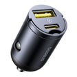 Incarcator Baseus Car Tiny Star Mini (C00035001121-02), USB, Type-C, 30W, with Built-in Pull Handle, 12V to 24V, Negru
