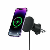 Suport Baseus Wireless Car Vent (C40141001111-00), 15W, N52 Magnets, 360°, Ambient Light, Anti-Shake, Mini Size, Negru