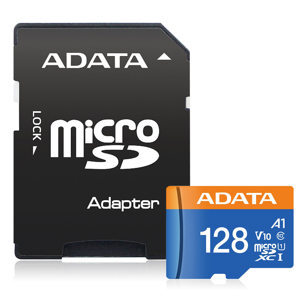 Adata MicroSDXC memóriakártya, 128 GB, Class 10, UHS-I U1, fekete