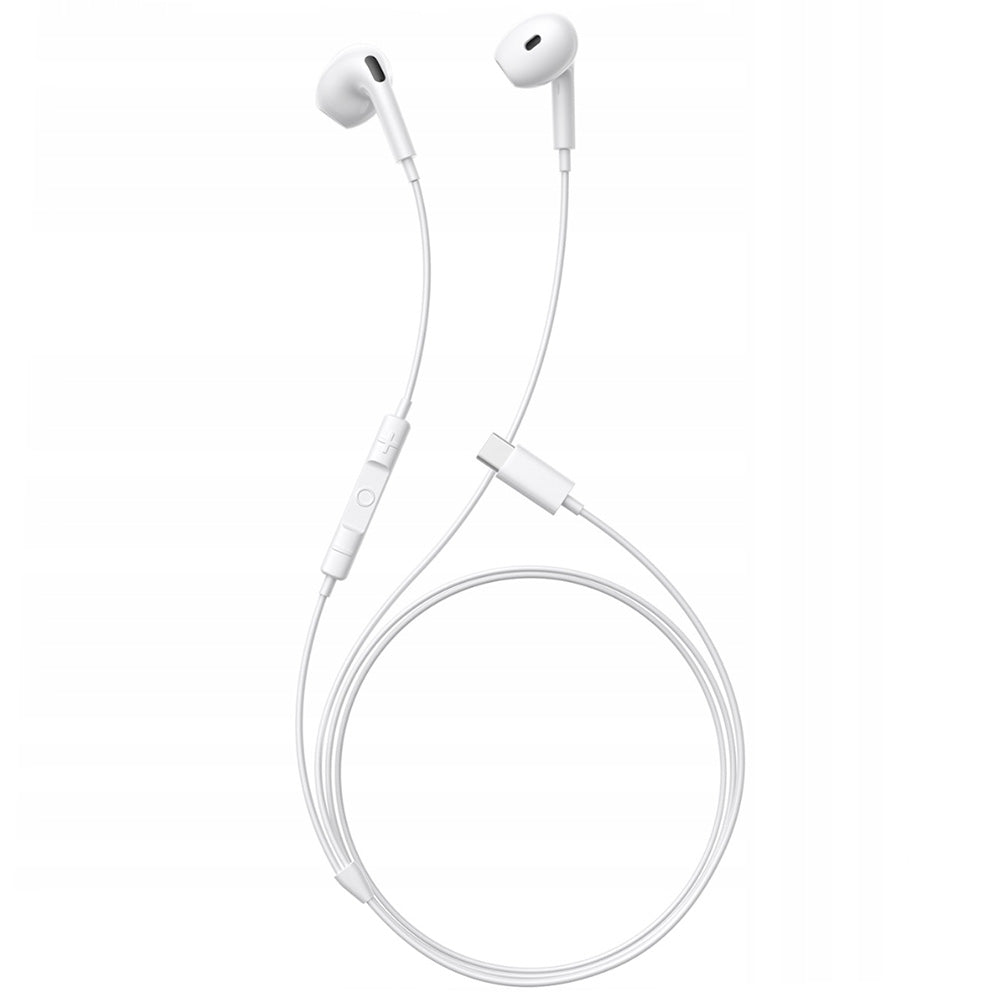 Casti Baseus Wired Earphones Encok CZ19 (A00182201213-00), Type-C, 13mm Drivers, 60° Semi-in-Ear, Omni-Directional Mic, Alb