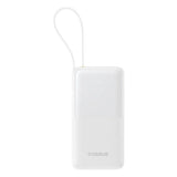 Baterie externa Baseus Bipow 2 (P10077101213-00), with Built-in USB-C Cable, Type-C, USB, Smart Display, 10000mAh, 20W, Alb