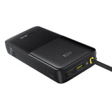 Baterie externa Baseus Bipow 2 (P10077101113-01), with Built-in USB-C Cable, Type-C, USB, Smart Display, 20000mAh, 20W, Negru