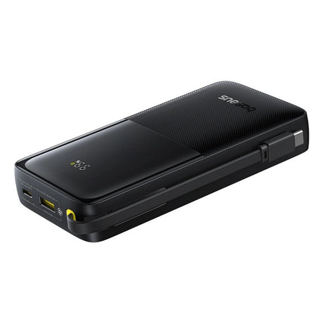 Baterie externa Baseus Bipow 2 (P10077101113-01), with Built-in USB-C Cable, Type-C, USB, Smart Display, 20000mAh, 20W, Negru