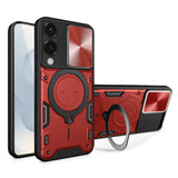 Husa de protectie Techsuit CamGuard Pro compatibil cu Samsung Galaxy S25 Edge, Rosu
