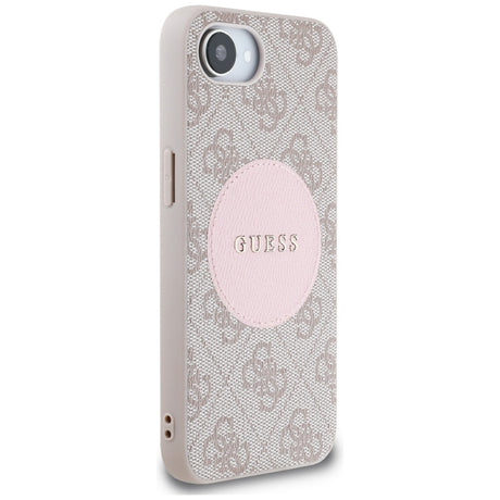 Husa de protectie Guess 4G Circle Classic Logo MagSafe (GUHMPSE4P4PGRSGP) compatibil cu iPhone 16e / iPhone 17e, Roz