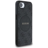 Husa de protectie Guess 4G Circle Classic Logo MagSafe (GUHMPSE4P4PGRSGK) compatibil cu iPhone 16e / iPhone 17e, Negru