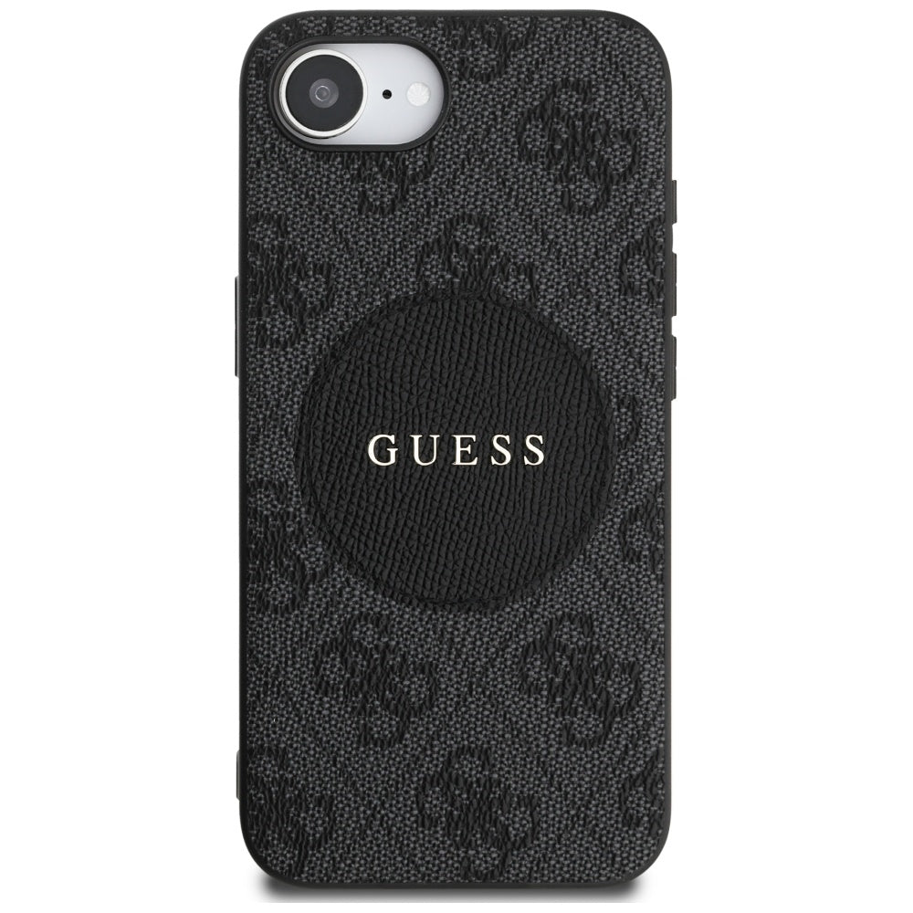 Husa de protectie Guess 4G Circle Classic Logo MagSafe (GUHMPSE4P4PGRSGK) compatibil cu iPhone 16e / iPhone 17e, Negru