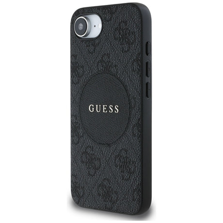 Husa de protectie Guess 4G Circle Classic Logo MagSafe (GUHMPSE4P4PGRSGK) compatibil cu iPhone 16e / iPhone 17e, Negru