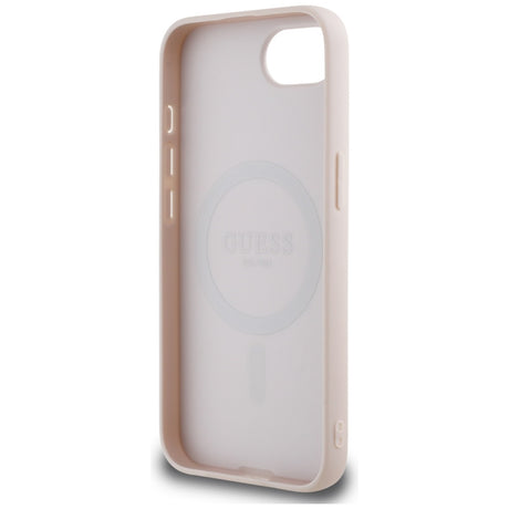 Husa de protectie Guess Grained Gold Ring MagSafe (GUHMPSE4PGHSMMP) compatibil cu iPhone 16e / iPhone 17e, Roz
