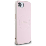 Husa de protectie Guess Grained Gold Ring MagSafe (GUHMPSE4PGHSMMP) compatibil cu iPhone 16e / iPhone 17e, Roz